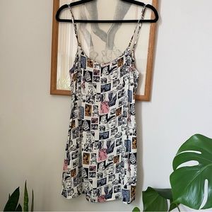 Reformation comic style mini dress
